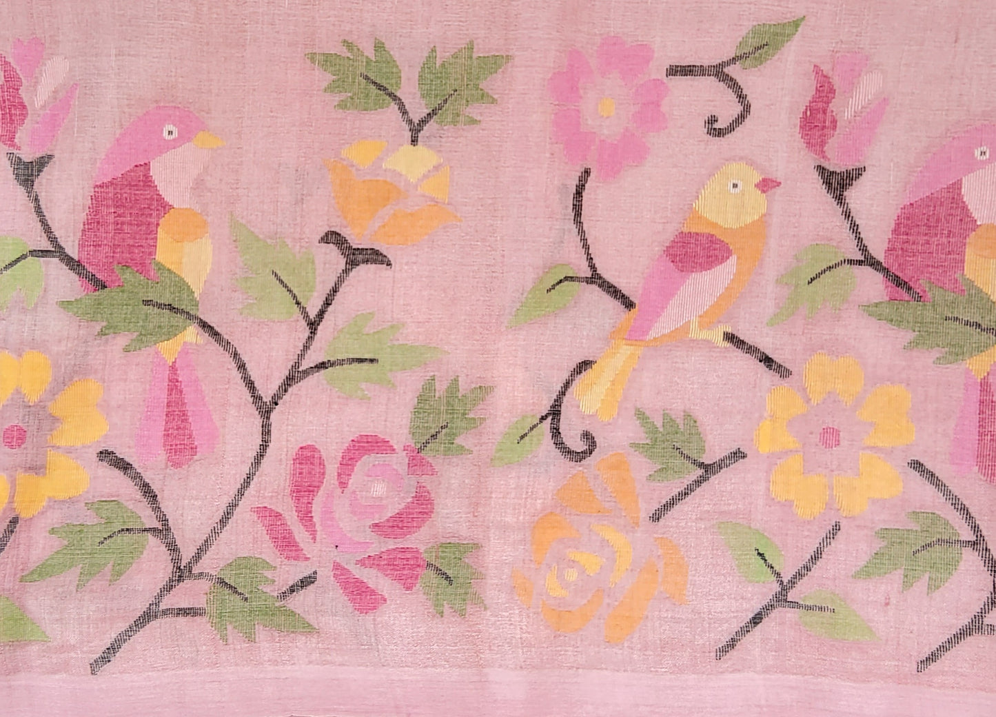 Jamdani Tusser Silk Saree