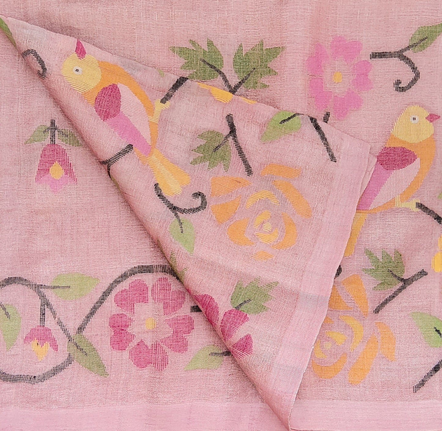 Jamdani Tusser Silk Saree