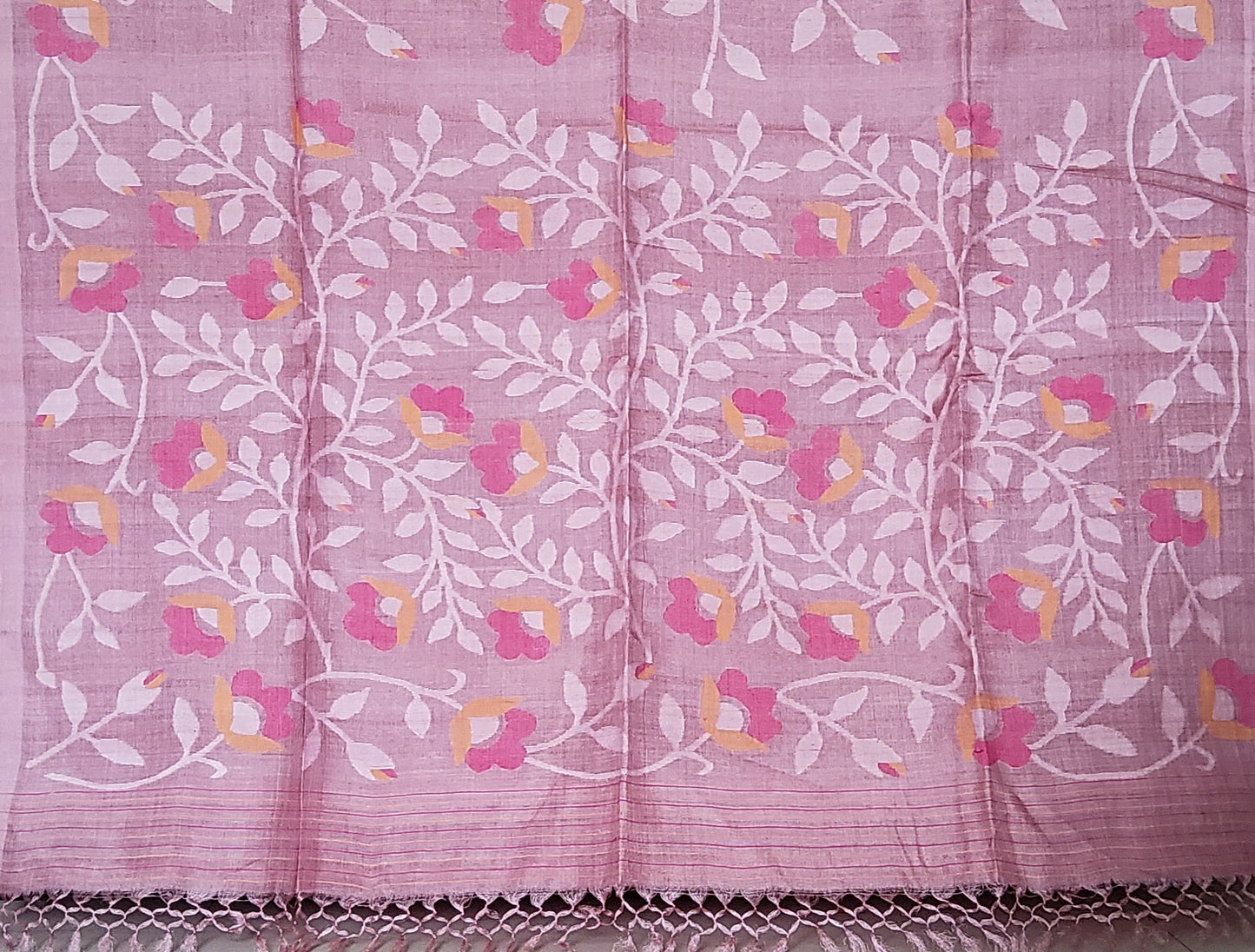Jamdani Tusser Silk Saree