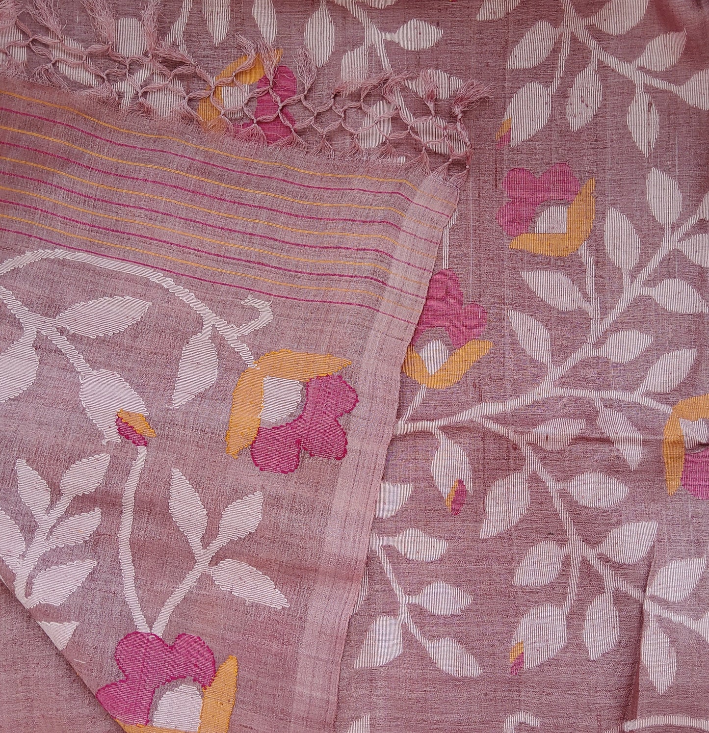 Jamdani Tusser Silk Saree