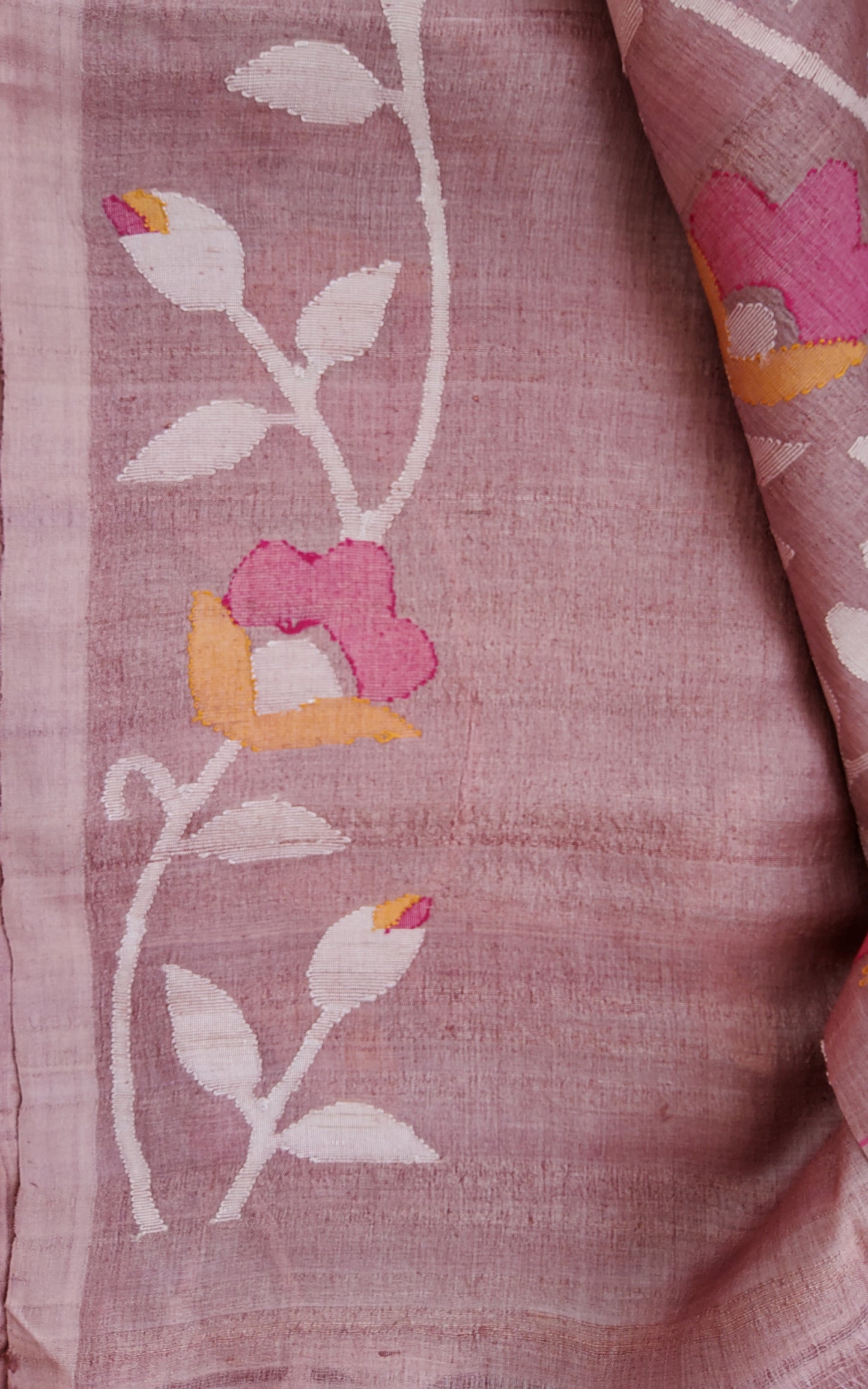 Jamdani Tusser Silk Saree