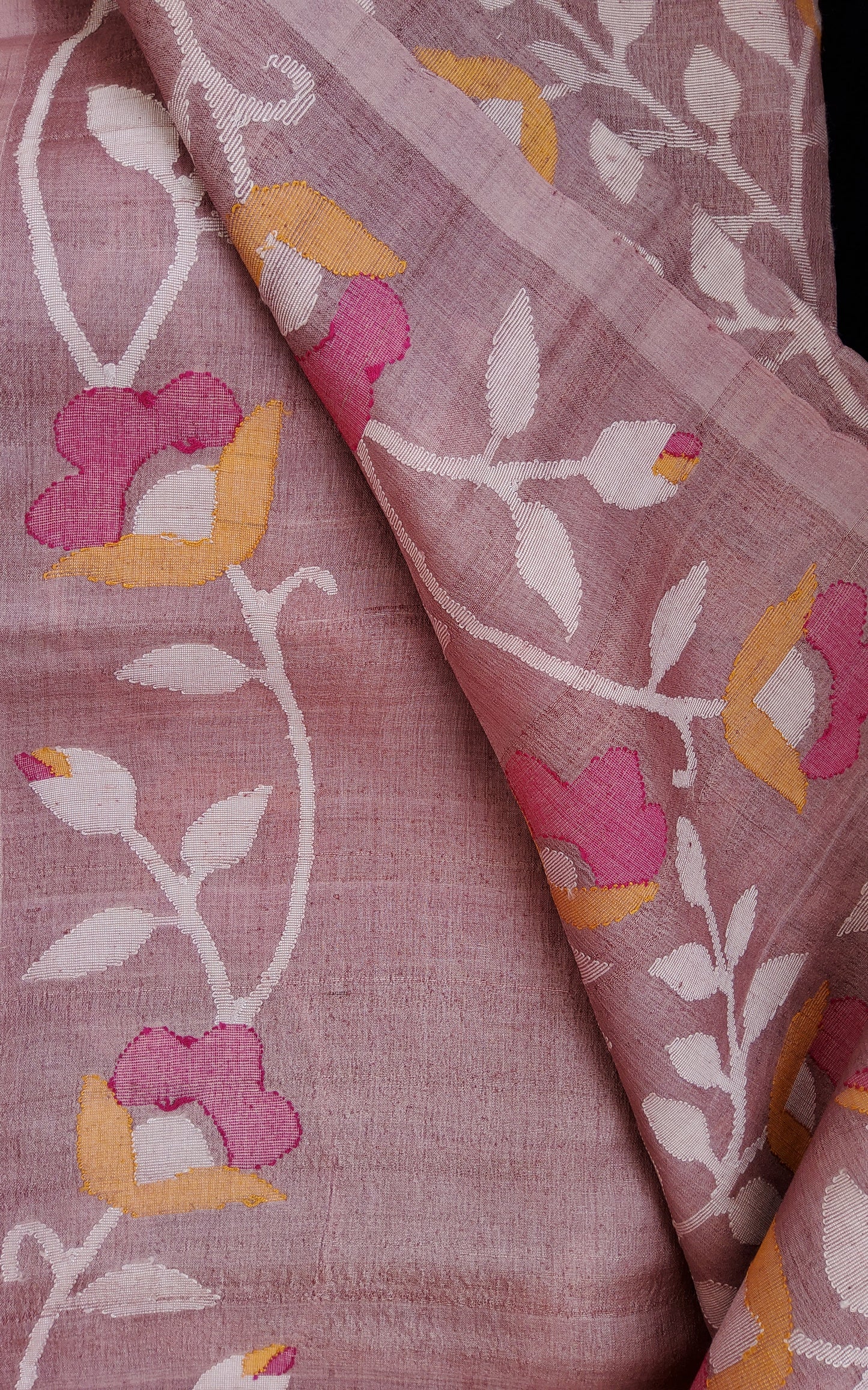 Jamdani Tusser Silk Saree