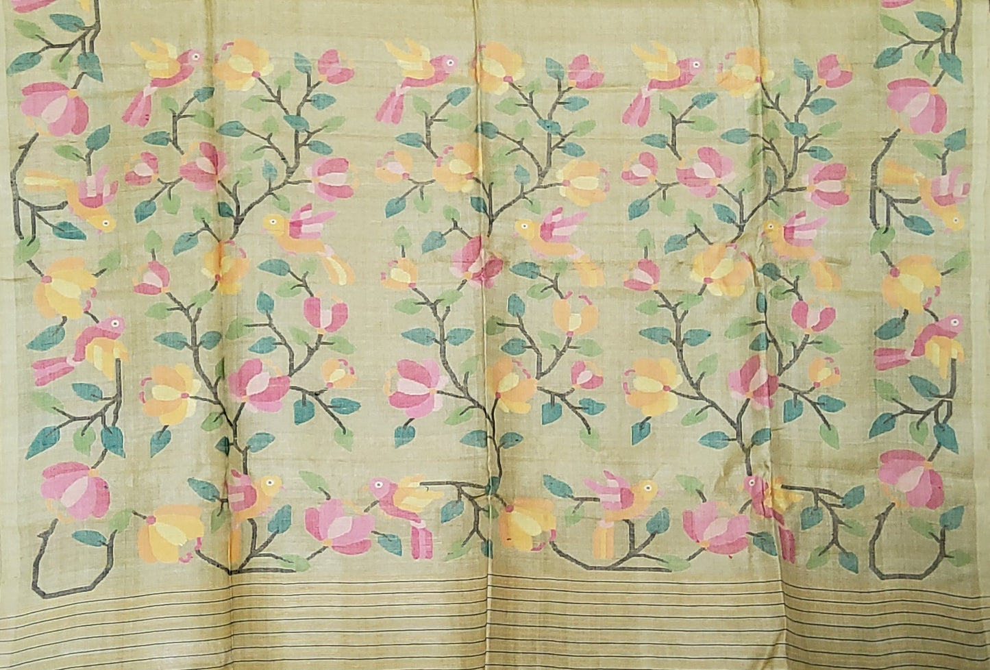 Jamdani Tusser Silk Saree