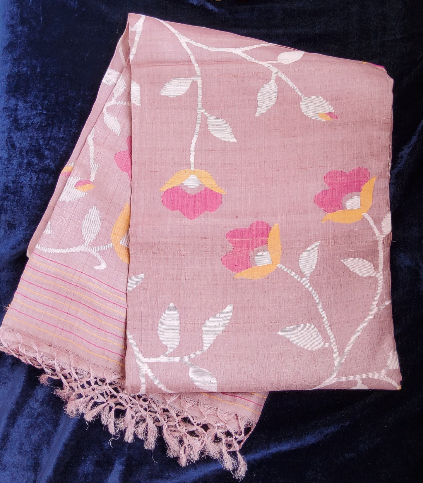 Jamdani Tusser Silk Saree