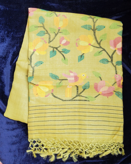 Jamdani Tusser Silk Saree